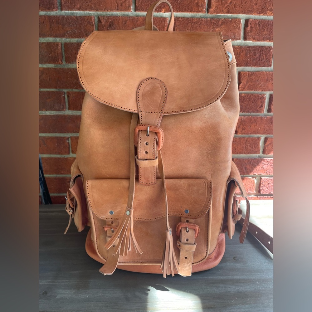 EUC Handmade Large  Leather Backpack